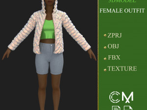 outfit female marvelous designer and clo3d 3D 模型