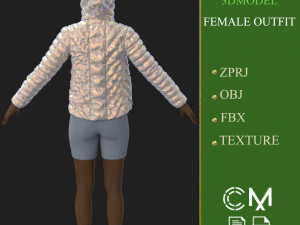 outfit female marvelous designer and clo3d 3D 模型