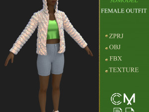 outfit female marvelous designer and clo3d 3D 模型