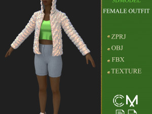 outfit female marvelous designer and clo3d 3D 模型
