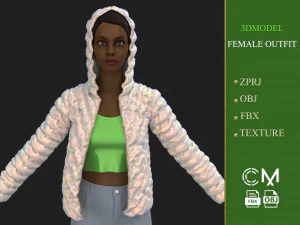 outfit female marvelous designer and clo3d 3D Model