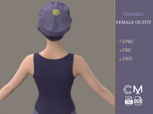 outfit female marvelous designer and clo3d 3D Model
