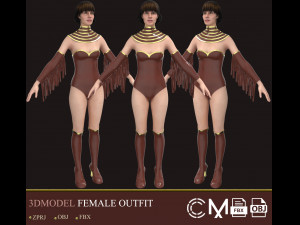outfit female marvelous designer and clo3d 3Dモデル