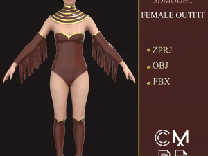 outfit female marvelous designer and clo3d Modèle 3D