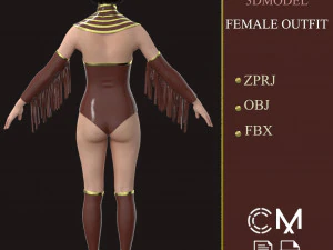 outfit female marvelous designer and clo3d 3D Model