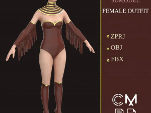 outfit female marvelous designer and clo3d 3D Model
