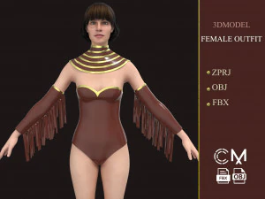 outfit female marvelous designer and clo3d 3D Model