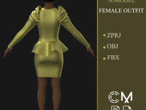 의상 여성 놀라운 디자이너와 clo3d 3D 모델