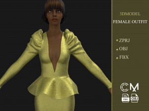 outfit female marvelous designer and clo3d 3D Model