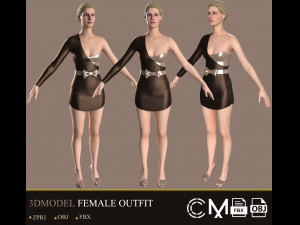 outfit female marvelous designer and clo3d 3Dモデル