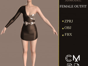 outfit female marvelous designer and clo3d 3D Model