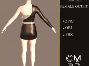 outfit female marvelous designer and clo3d 3D Model