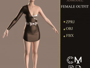 outfit female marvelous designer and clo3d 3D Model