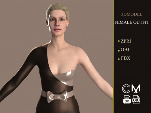 outfit female marvelous designer and clo3d 3D Model