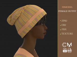 outfit female marvelous designer and clo3d zprj 3Dモデル