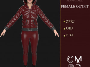 outfit female marvelous designer and clo3d Modelo 3D