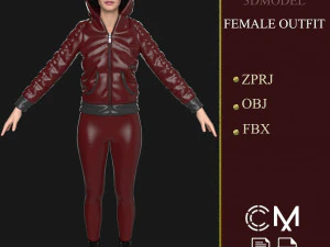 outfit female marvelous designer and clo3d 3D Model