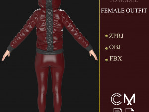 outfit female marvelous designer and clo3d Modelo 3D