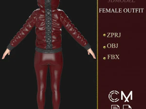 outfit female marvelous designer and clo3d 3D Model