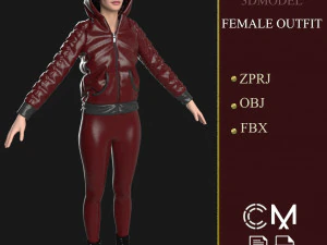 outfit female marvelous designer and clo3d 3D Model