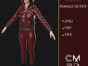 outfit female marvelous designer and clo3d 3D Model