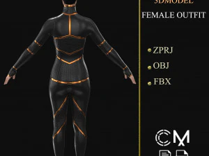outfit female marvelous designer and clo3d 3D Model