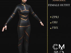 outfit female marvelous designer and clo3d 3D Model