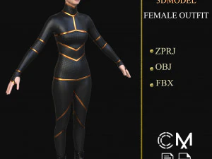 outfit female marvelous designer and clo3d 3D Model