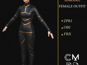 outfit female marvelous designer and clo3d 3D Model