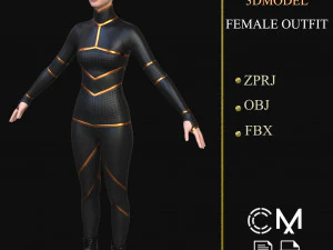 outfit female marvelous designer and clo3d 3D Model