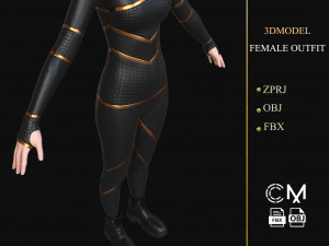 outfit female marvelous designer and clo3d 3D Model
