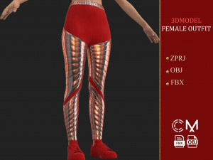 Outfit Female Marvelous Designer And Clo3d Modelo 3D