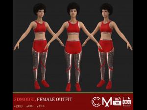 Outfit Female Marvelous Designer And Clo3d Modello 3D