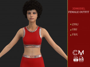 Outfit Female Marvelous Designer And Clo3d Modello 3D