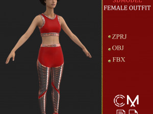 Outfit Female Marvelous Designer And Clo3d Modello 3D