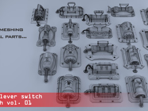 sci-fi lever switch kitbash- vol 01 3D 모델