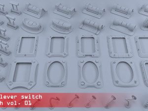 sci-fi lever switch kitbash- vol 01 3D 모델