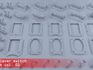 sci-fi lever switch kitbash- vol 01 3D Model