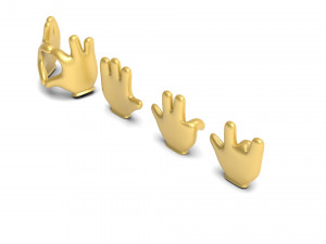 Funny cartoon hands Model 3D