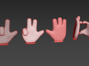 Funny cartoon hands Model 3D