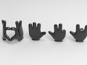 Funny cartoon hands Model 3D