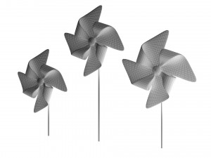 Paper windmill 3D Model