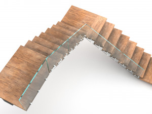Wooden staircase model 3D Модель