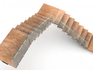 木楼梯模型 3D 模型