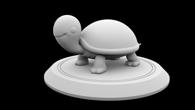 tortoise sea turtle cartoon toon animal fish water reptilia cute 3Dモデル .c4d .max .obj .3ds .fbx .stl .blend 