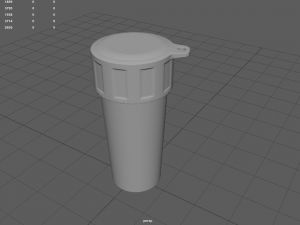 cup glass bottle vacuum thermos plastics water drink transparent 3D Model