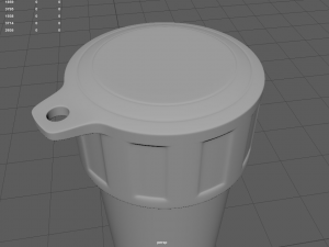 cup glass bottle vacuum thermos plastics water drink transparent 3D Model