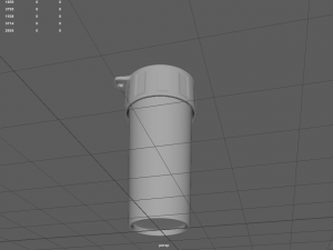 cup glass bottle vacuum thermos plastics water drink transparent 3D Model