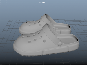 cross shoes crocs casual wear informal beach sports fation 3D Modell