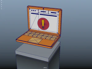 Cartoon laptop computer qute Amazon lowpoly notebook 3D Model